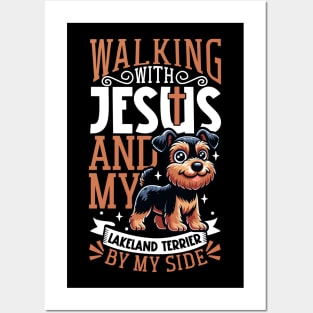 Jesus and dog - Lakeland Terrier Posters and Art